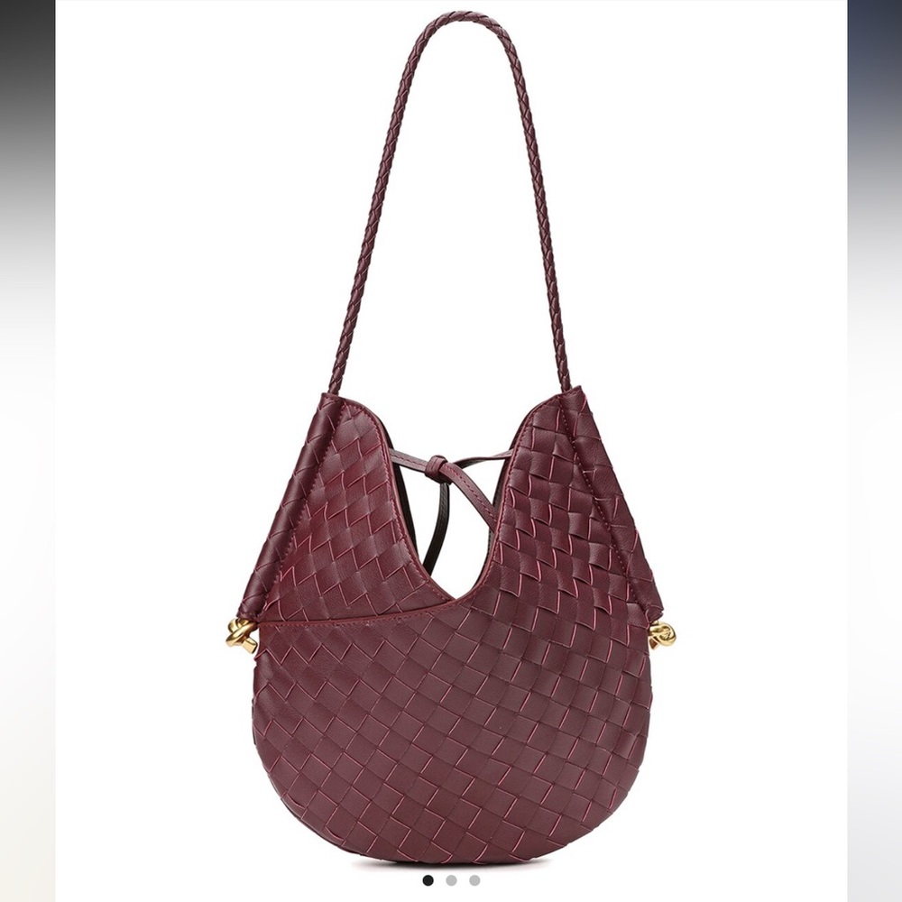 NWT Tiffany & Fred Paris Woven Leather Hobo Shoulder Bag - Picture 2 of 6
